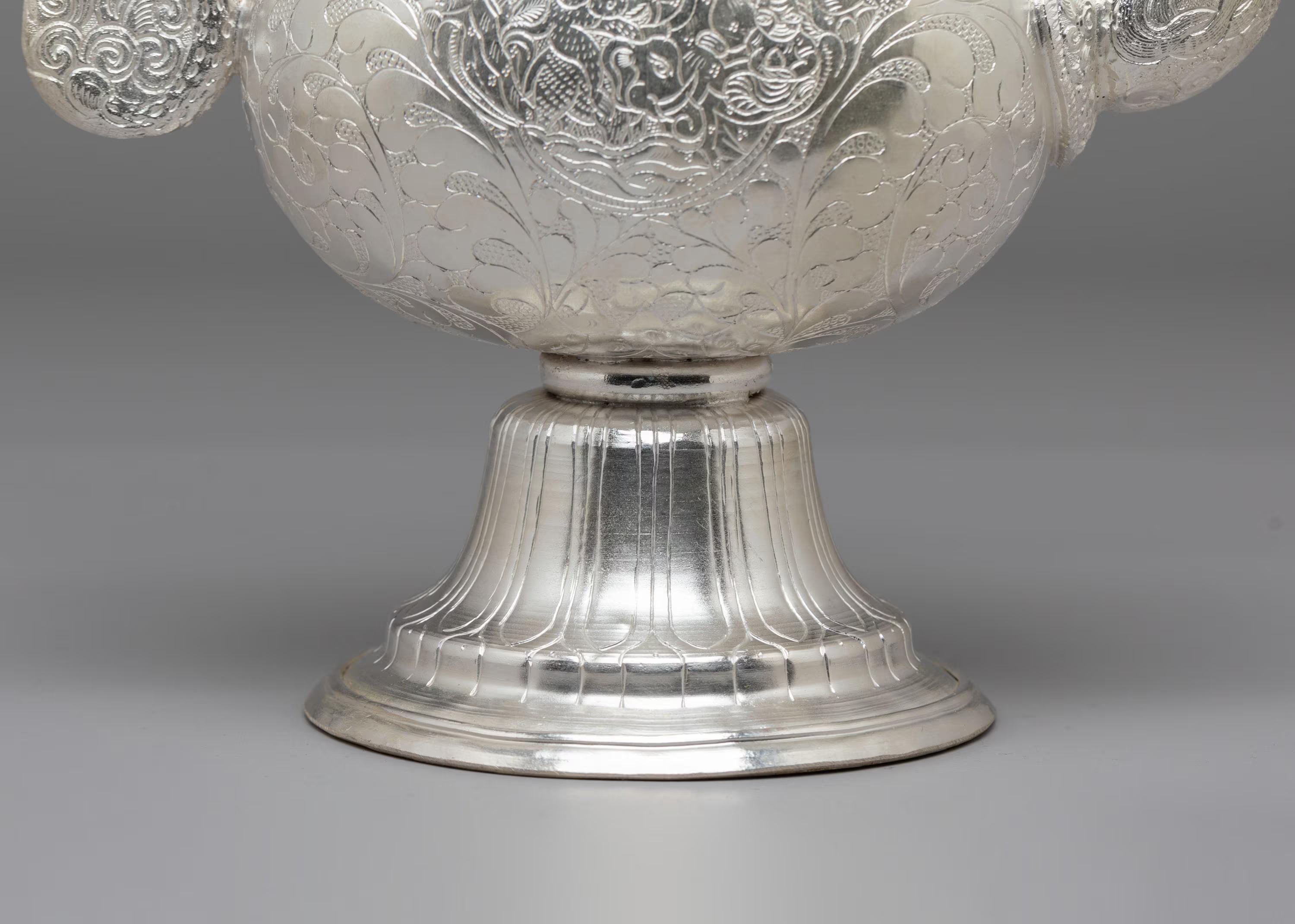 Decorative Handmade Tea Pot | Silver Plated Copper Body