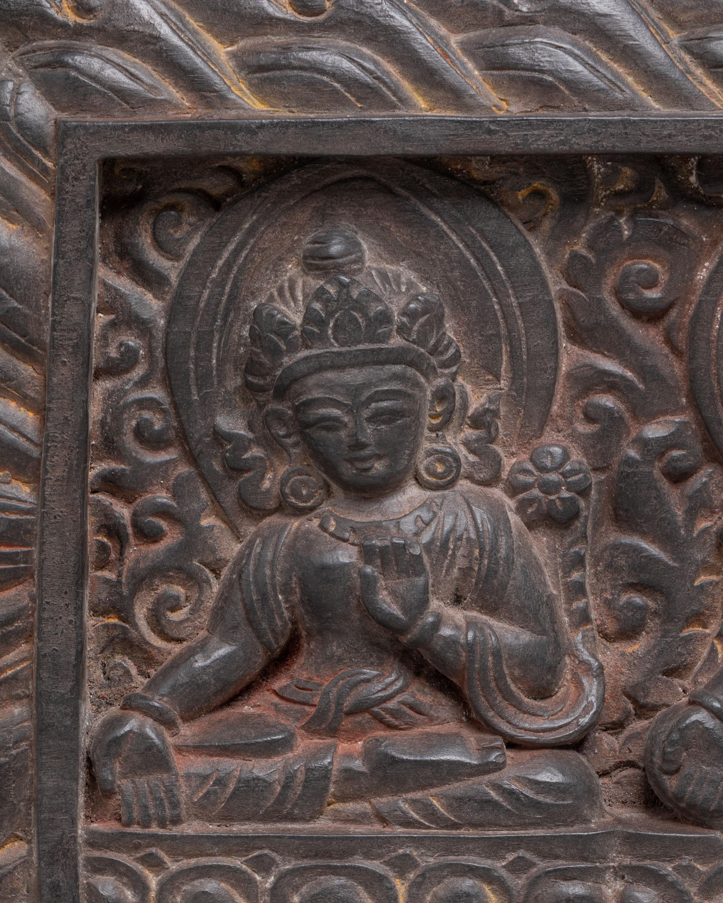 Divine Buddhist Deities Book Cover | Handcrafted Wooden Book Cover