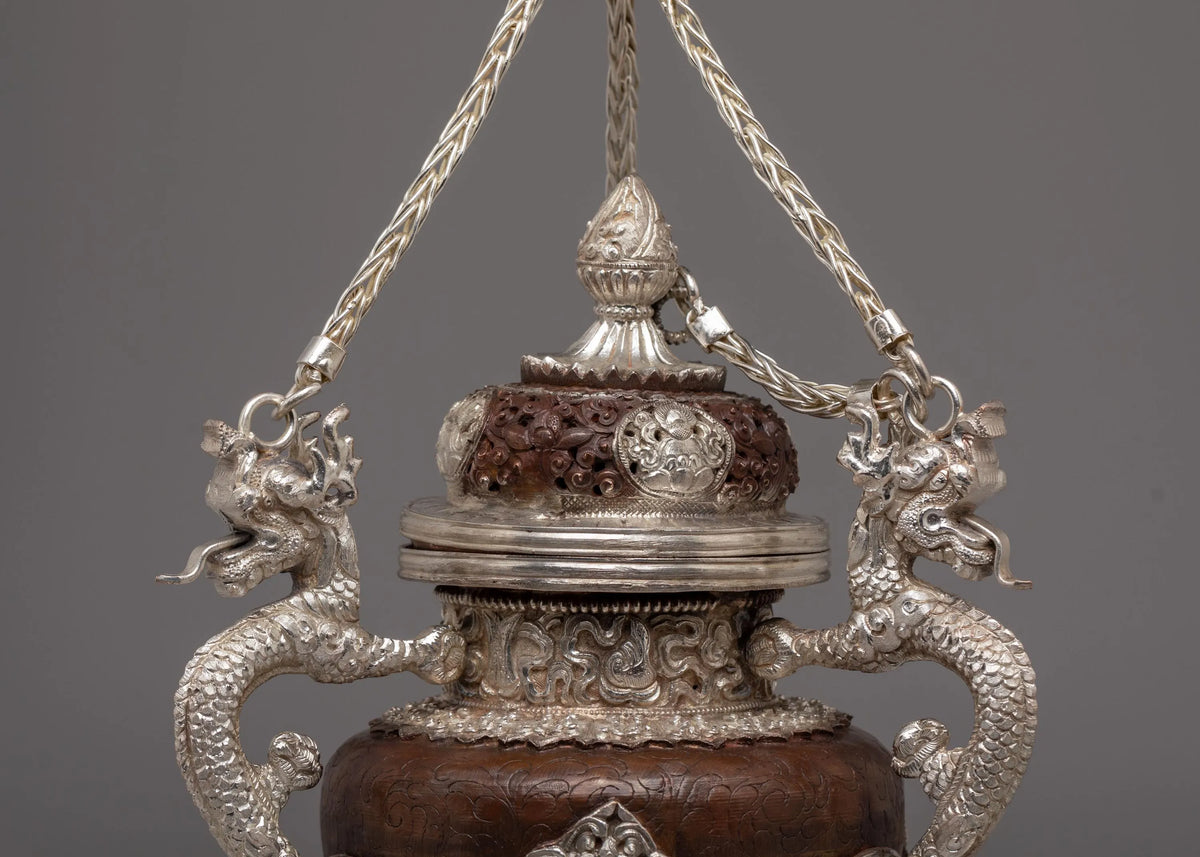 Tibetan Sacred Ritual Incense Burner | Spiritual Altar Decor