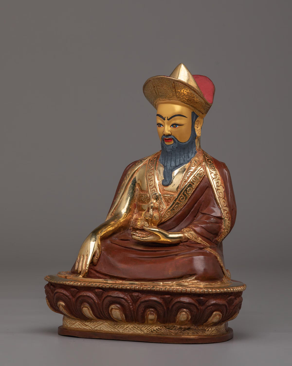 Handcrafted Sacred Guru Shapdum Statue | A Symbol of Divine Guidance