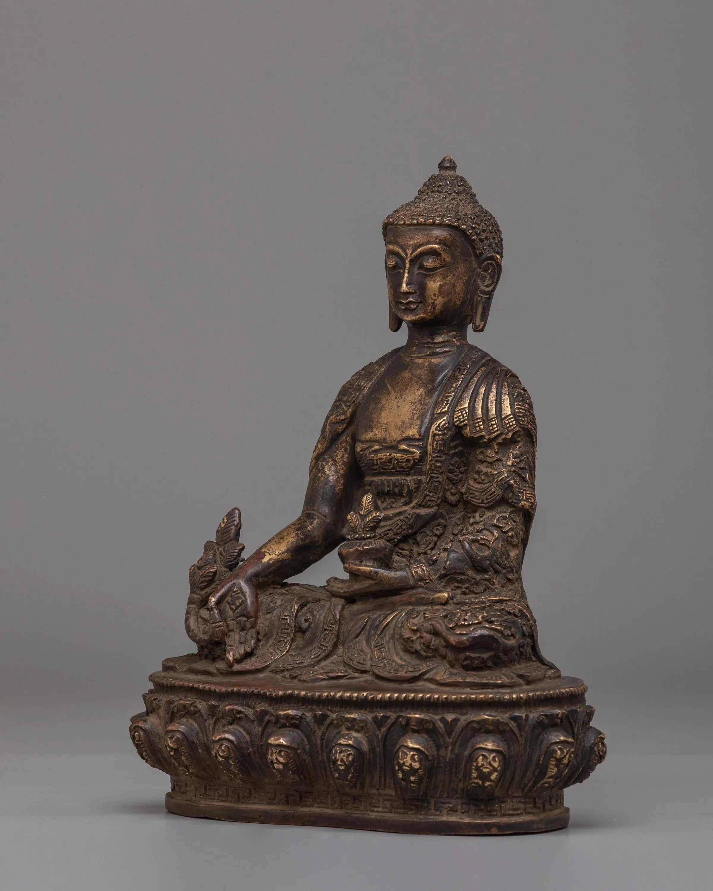 Sacred Tibetan Medicine Buddha Statue | Handcrafted Copper Statue