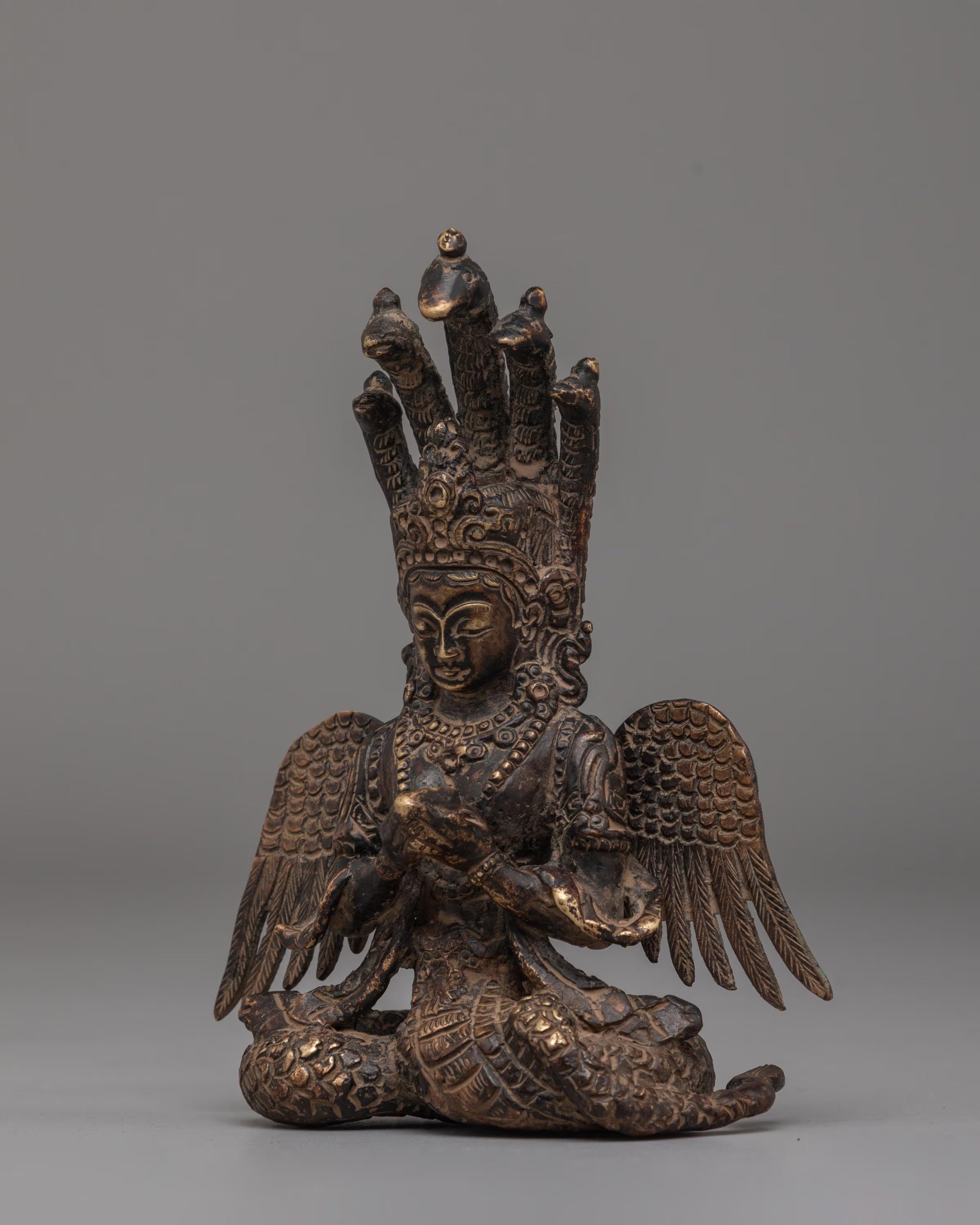 Nagkanya Deity Figurine | Copper Body with Antique Finishing