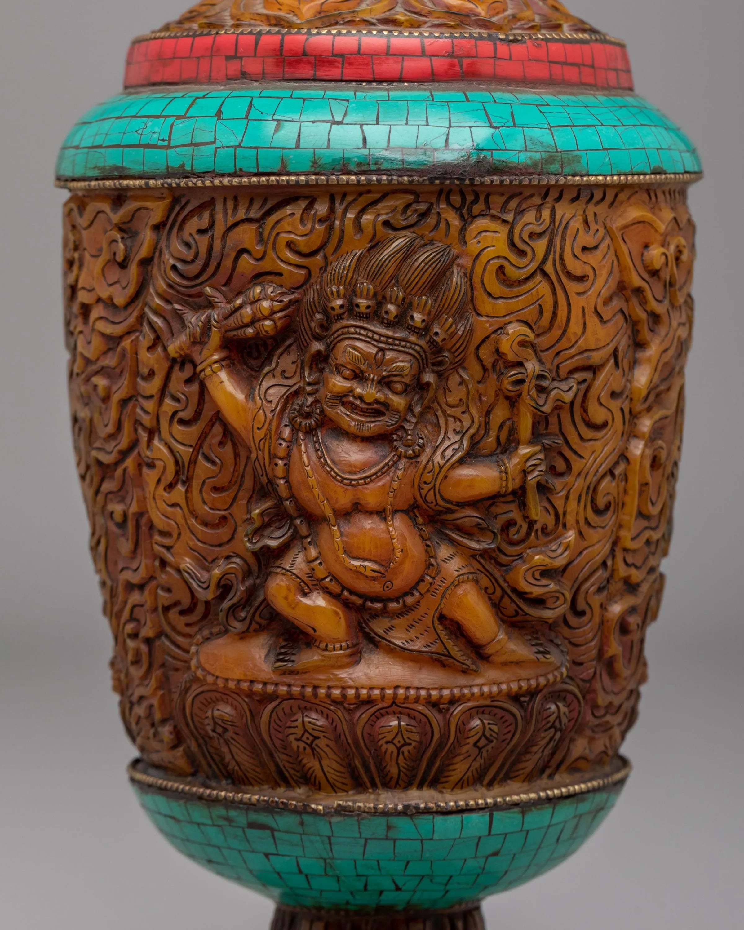 Black Manjushri Flower Vase | Handcrafted Flower Vase