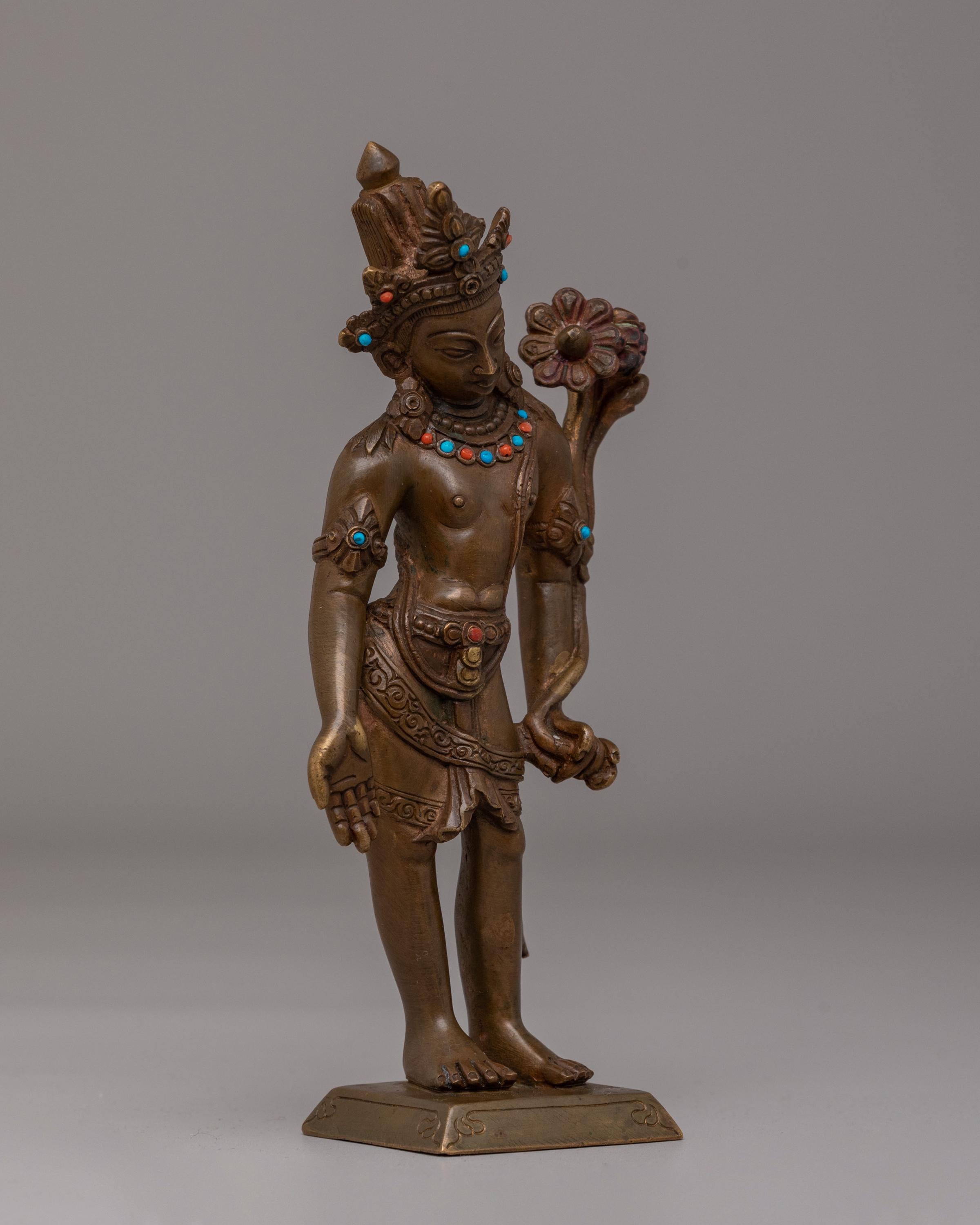 Bodhisattva Deity Lokeshwor Statue | Traditional Buddhist Art