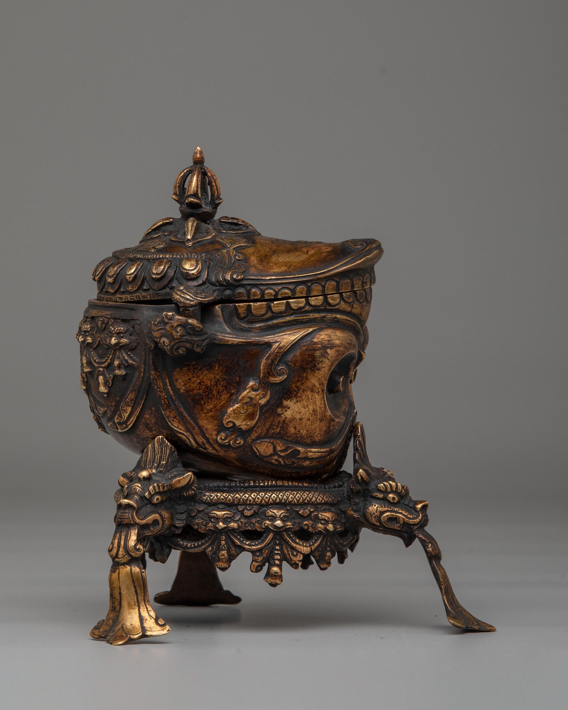 Handcrafted Kapala for Ritual | Tibetan Skull Cup (REMAKE POSSIBLE )