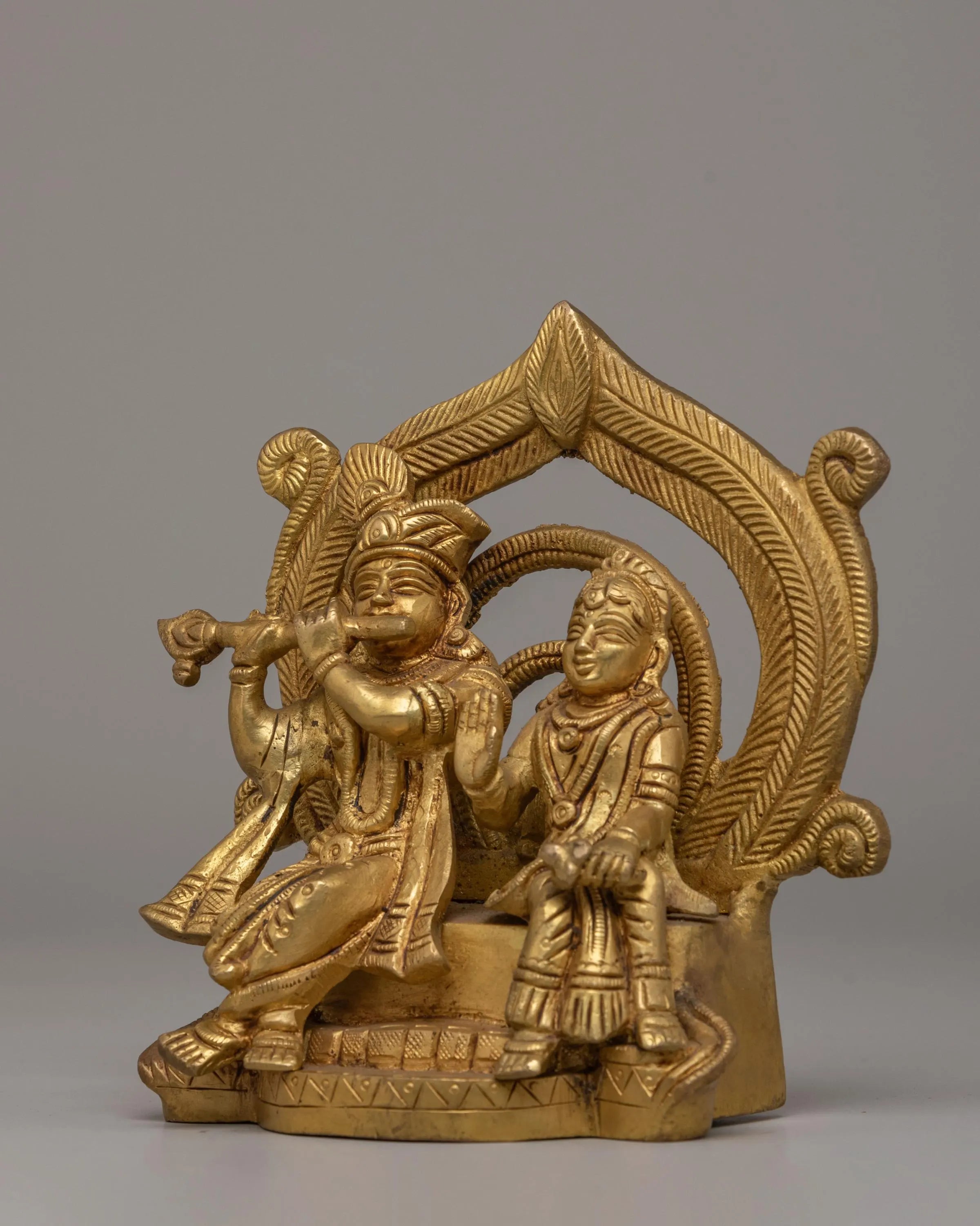 Traditional Radha Krishna Figurine | Sacred Hindu Statue for Meditation