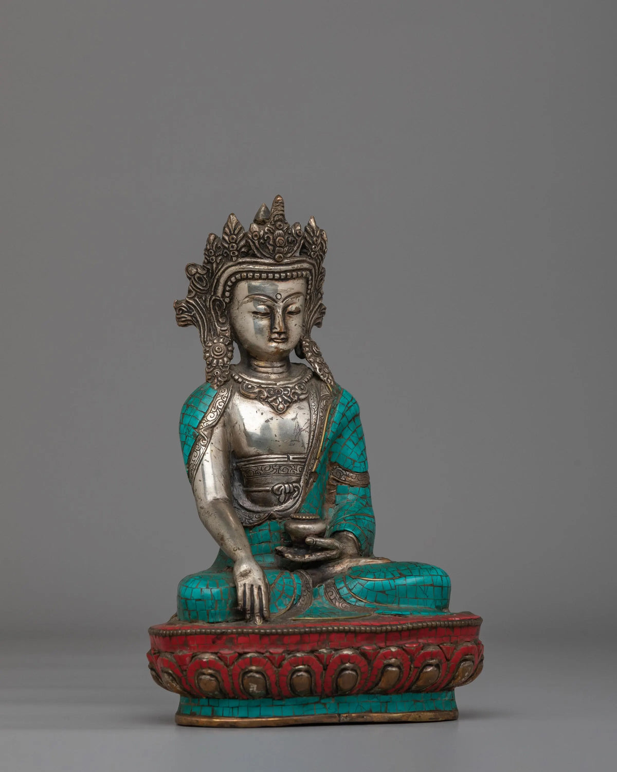 Crown Shakyamuni Buddha Altar Statue | Buddhist Altar Decor