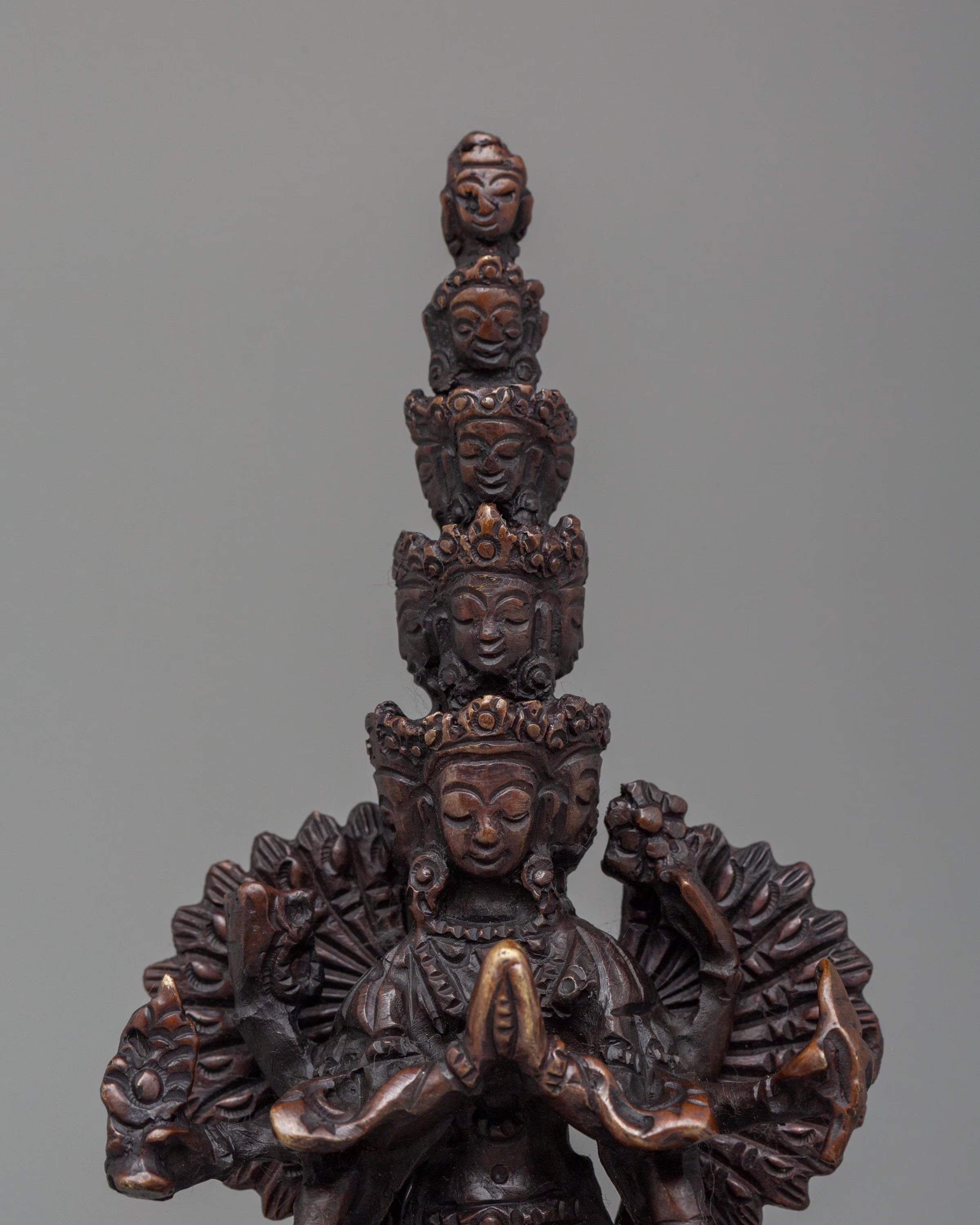 Handmade 1000 Armed Chenrezig Statue | Tibetan Avalokiteshvara Bodhisattva Figurine
