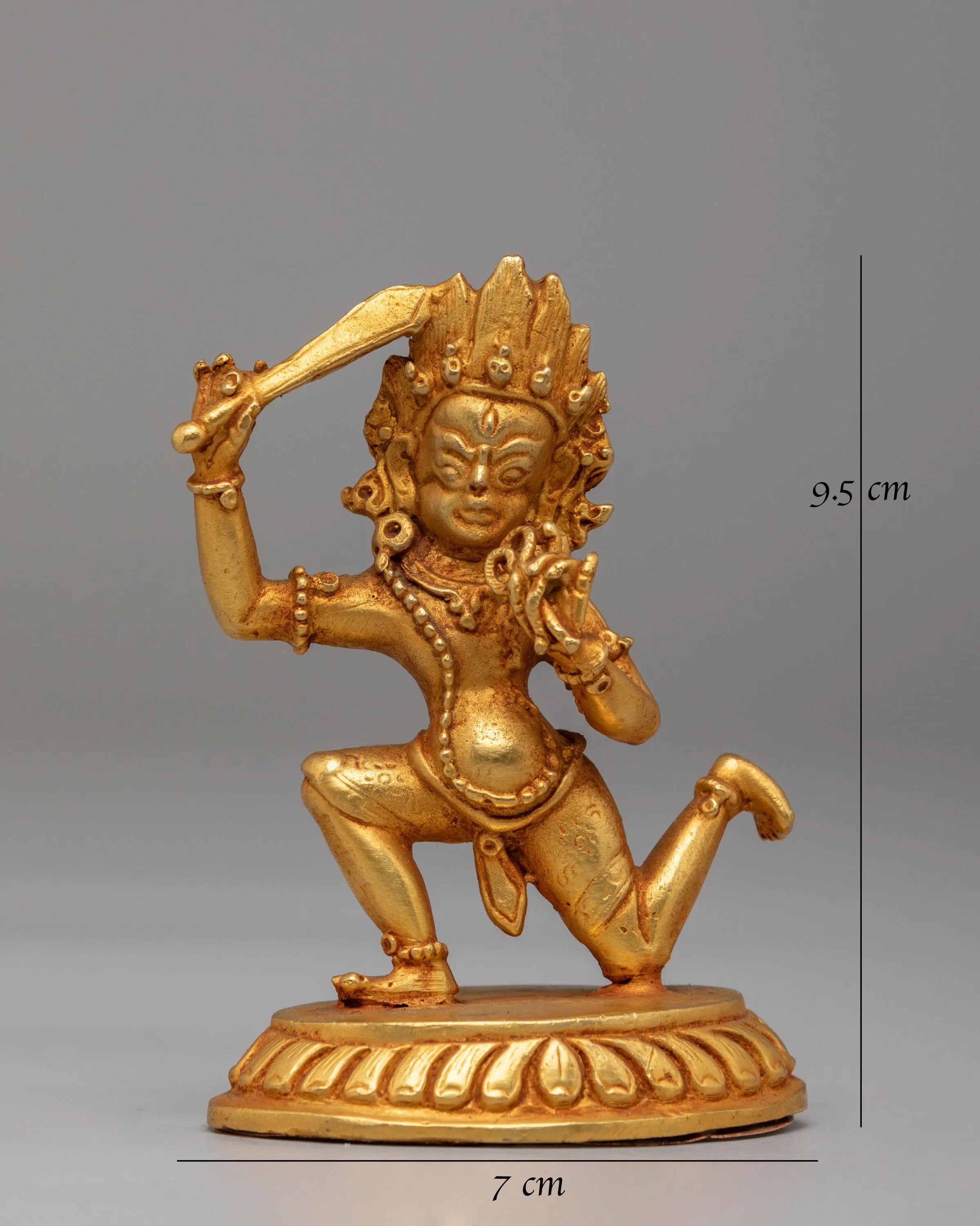 Sacred Achala Statue | Gold Plated Copper Protector
