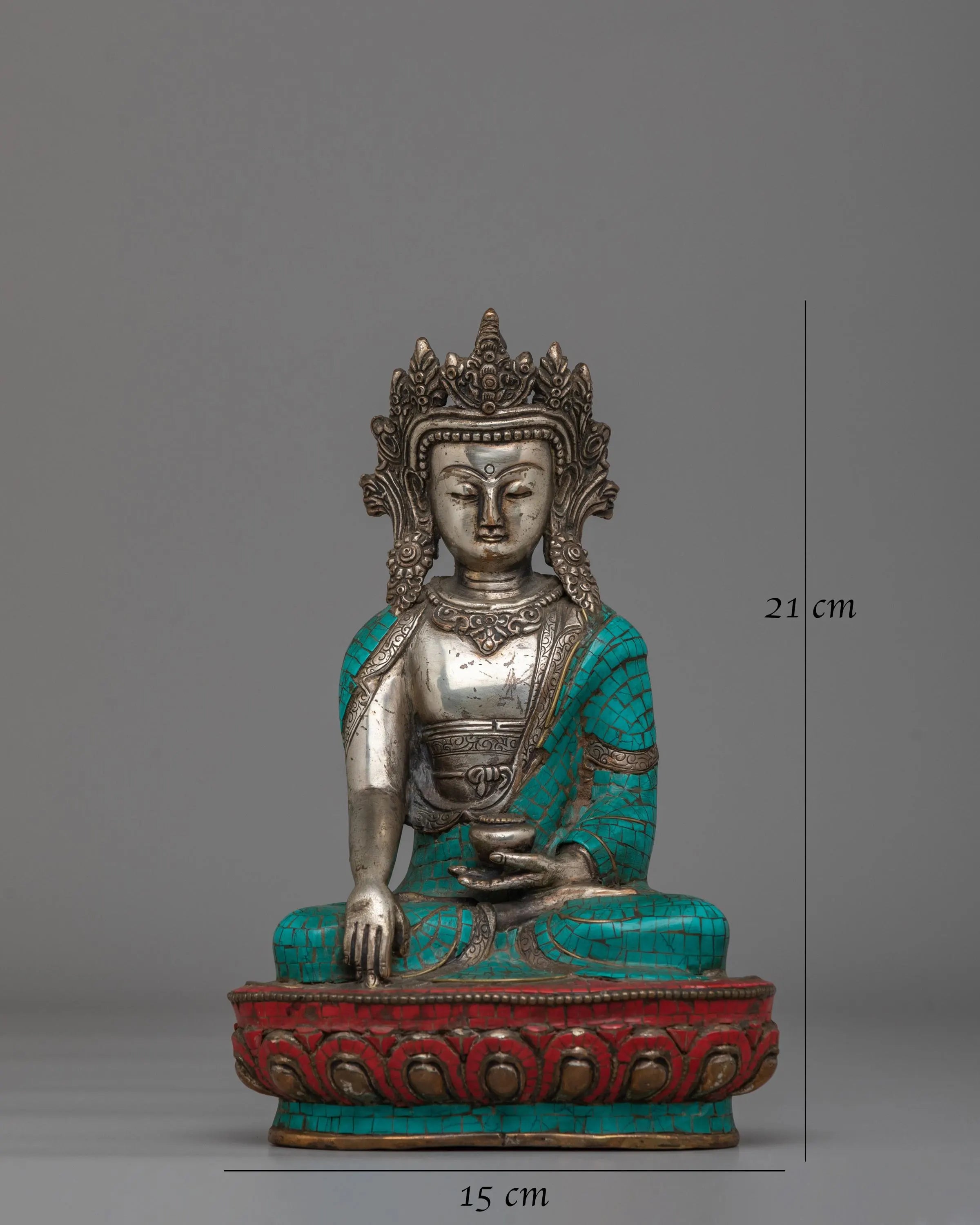 Crown Shakyamuni Buddha Altar Statue | Buddhist Altar Decor