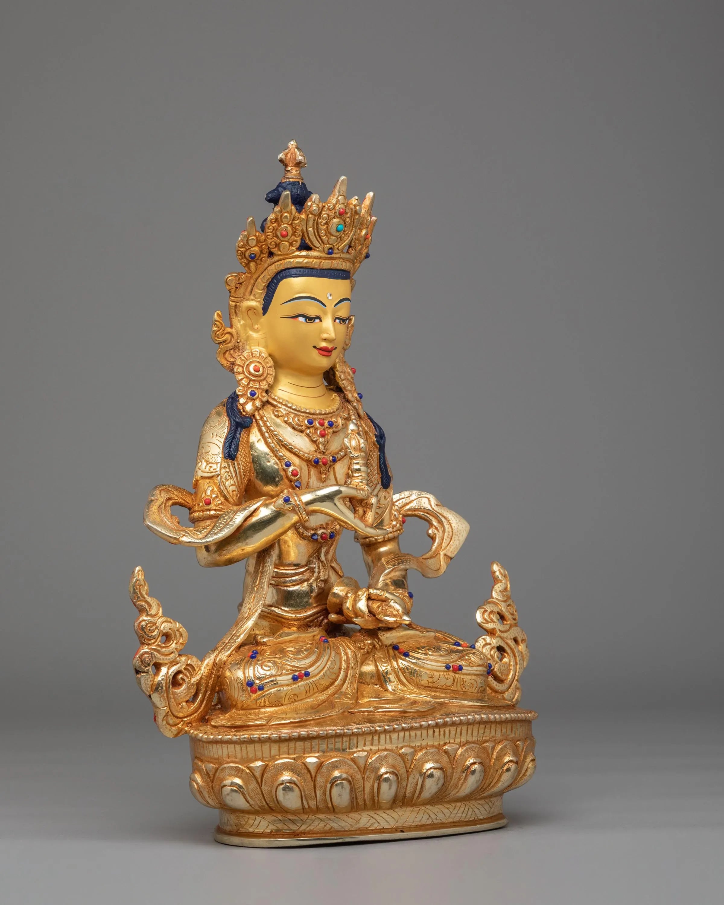 Himalayan Vajrasattva Altar Statue | Sacred Tibetan Artwork for Spiritual Decor
