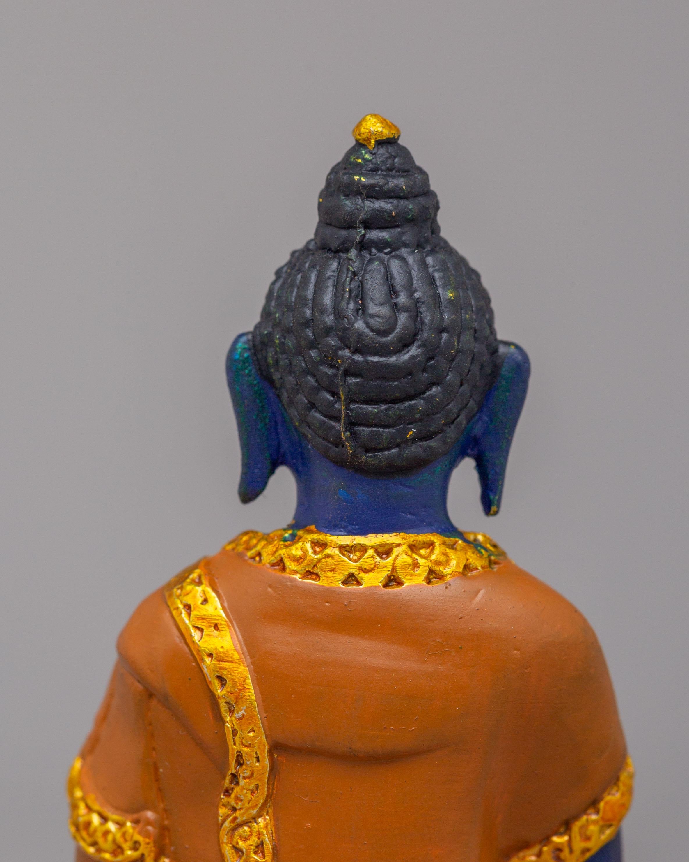 Handmade Medicine Buddha Statue | Gold and Copper Buddhist Decor