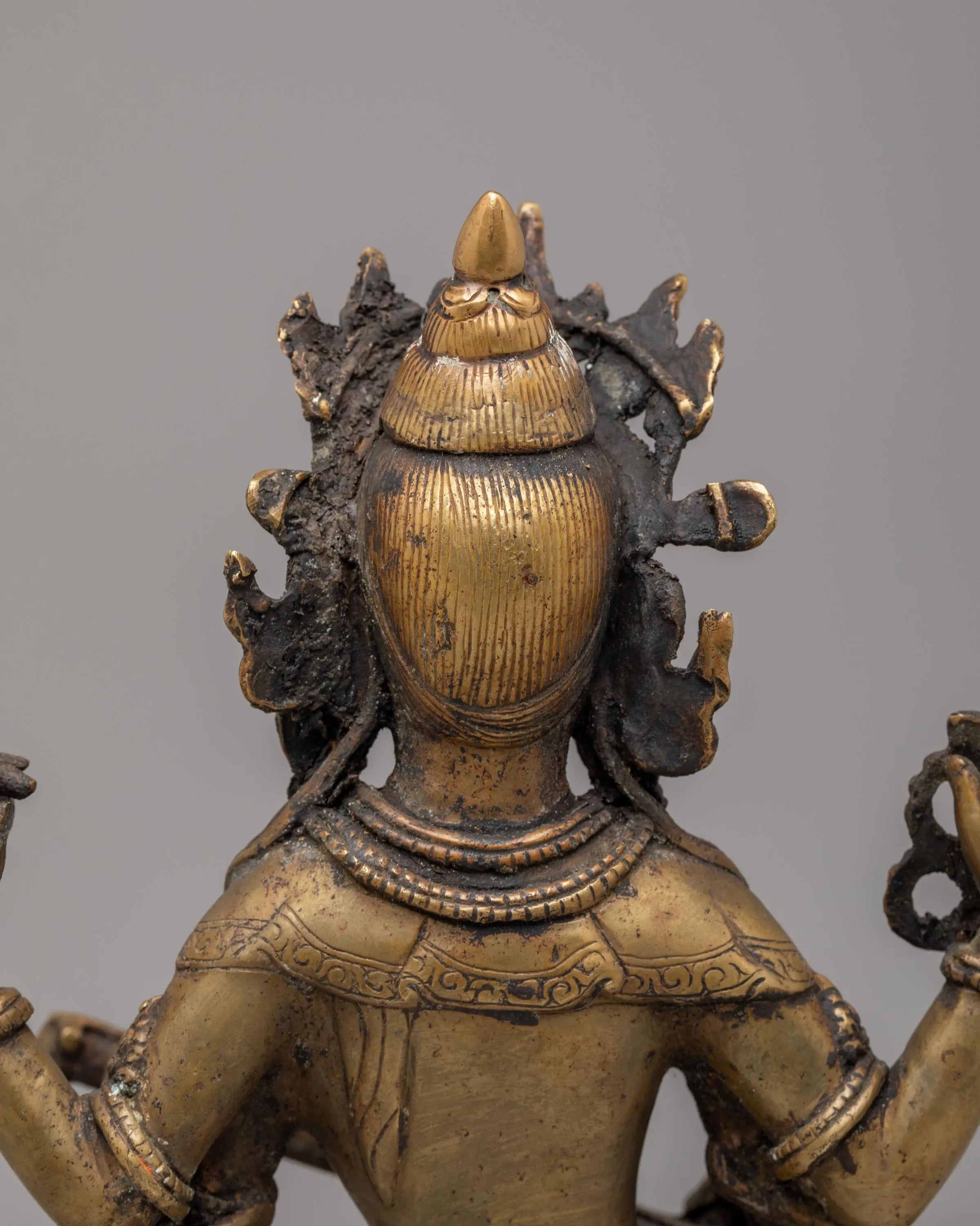 Handmade Saraswati Goddess Statue | Oxidized Copper Goddess of Knowledge