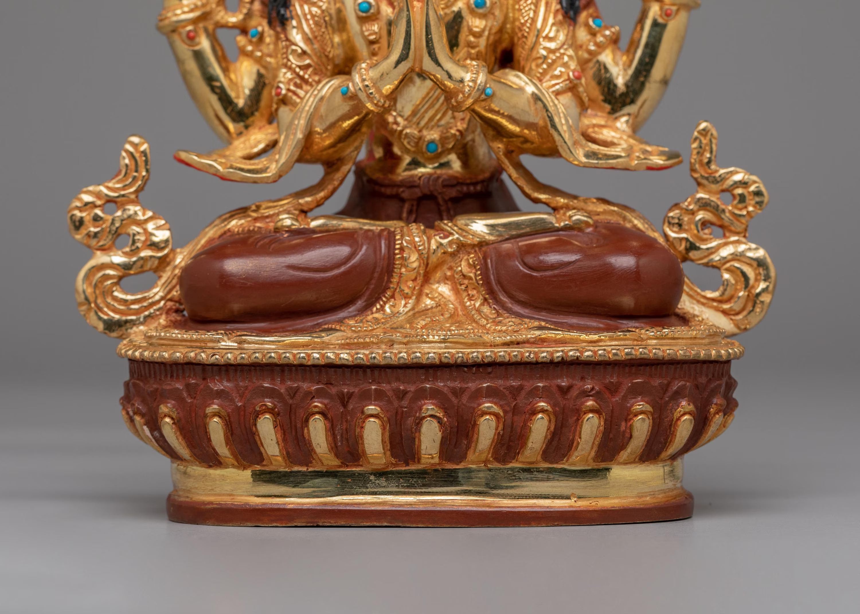 Ceremonial Chenrezig Shrine Sculpture | Tibetan Avalokiteshvara Deity