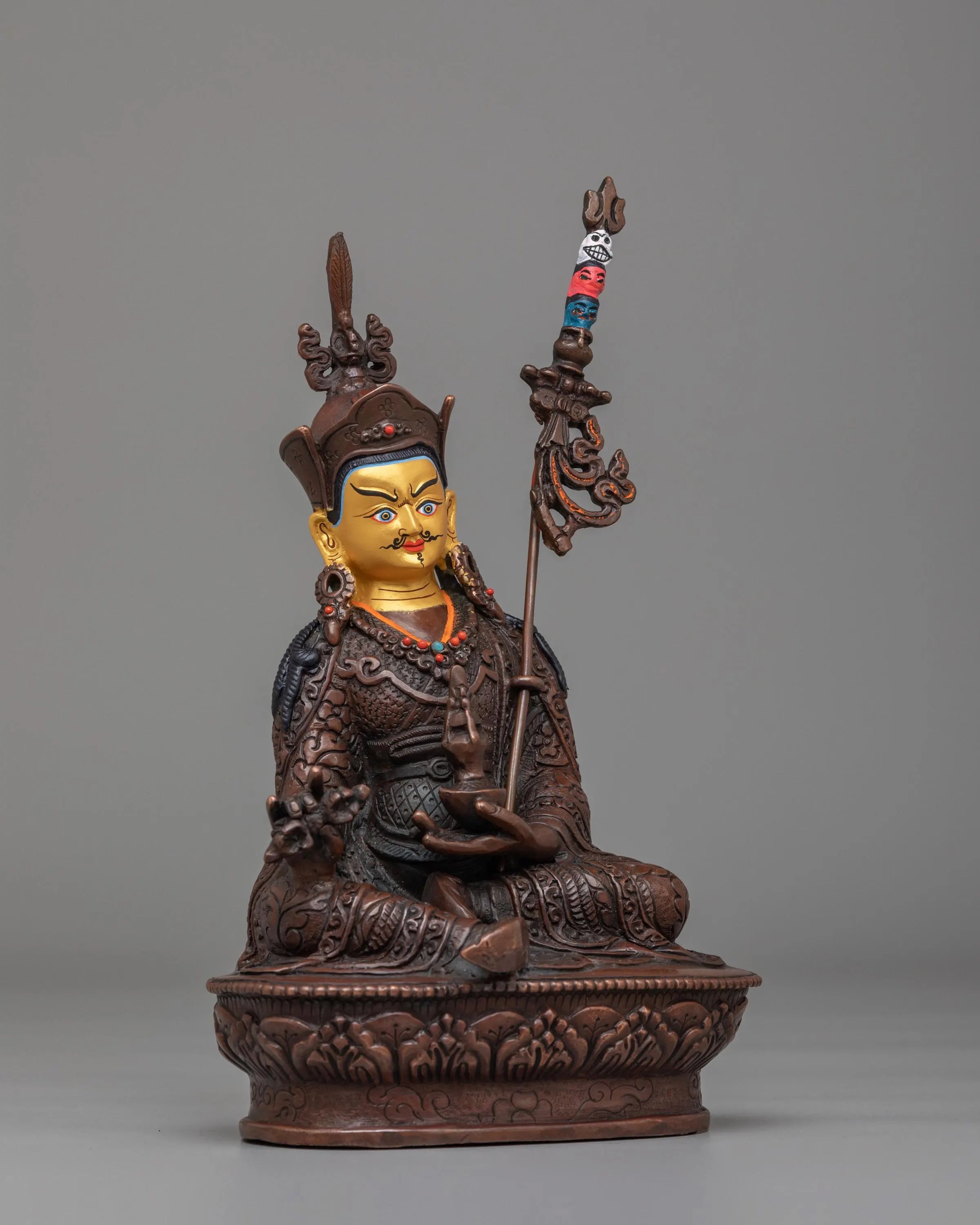 Sacred Padmasambhava Deity Sculpture | Sacred Tibetan Decor