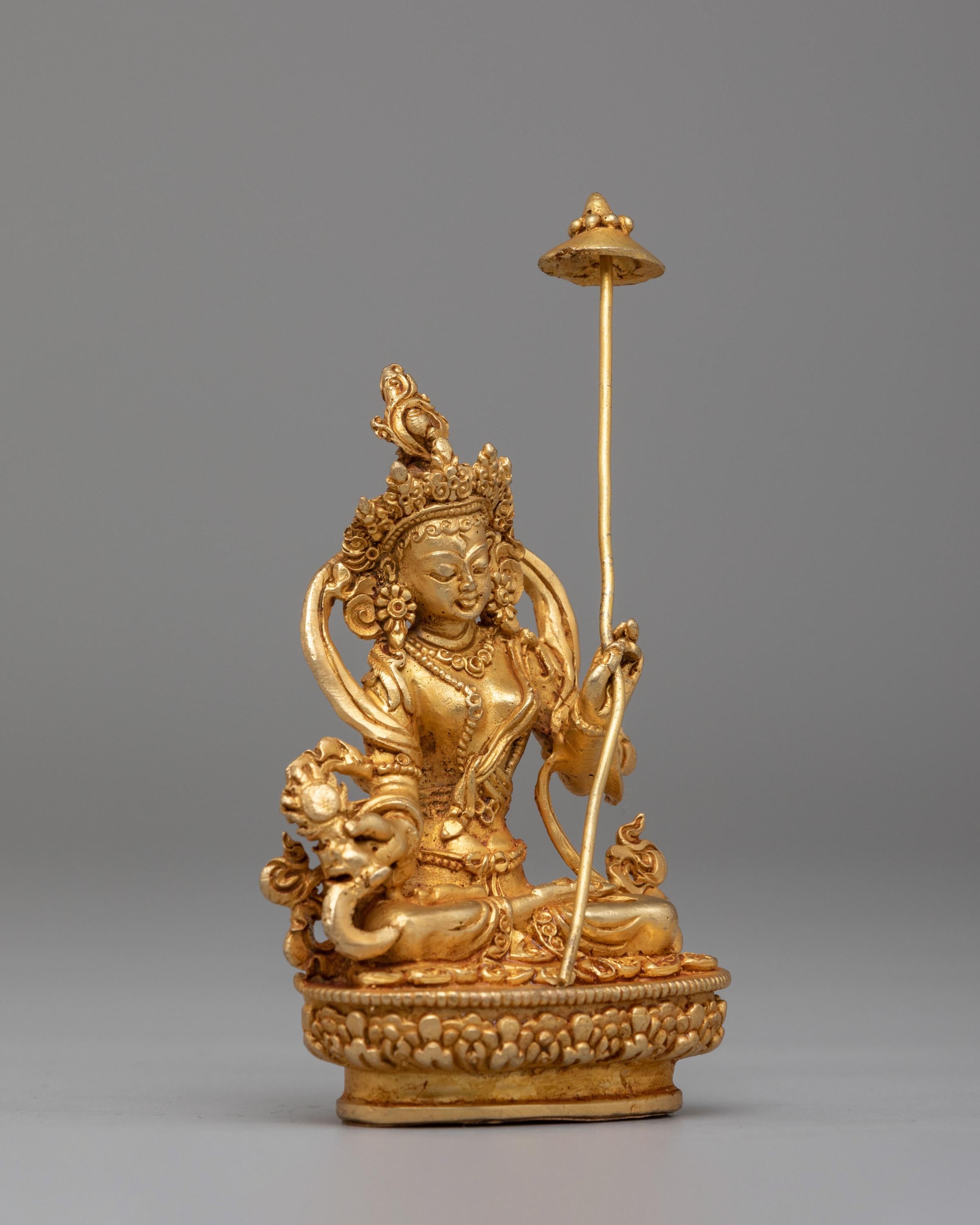 Sacred Tibetan Dukar Statue | Buddhist Protector Deity