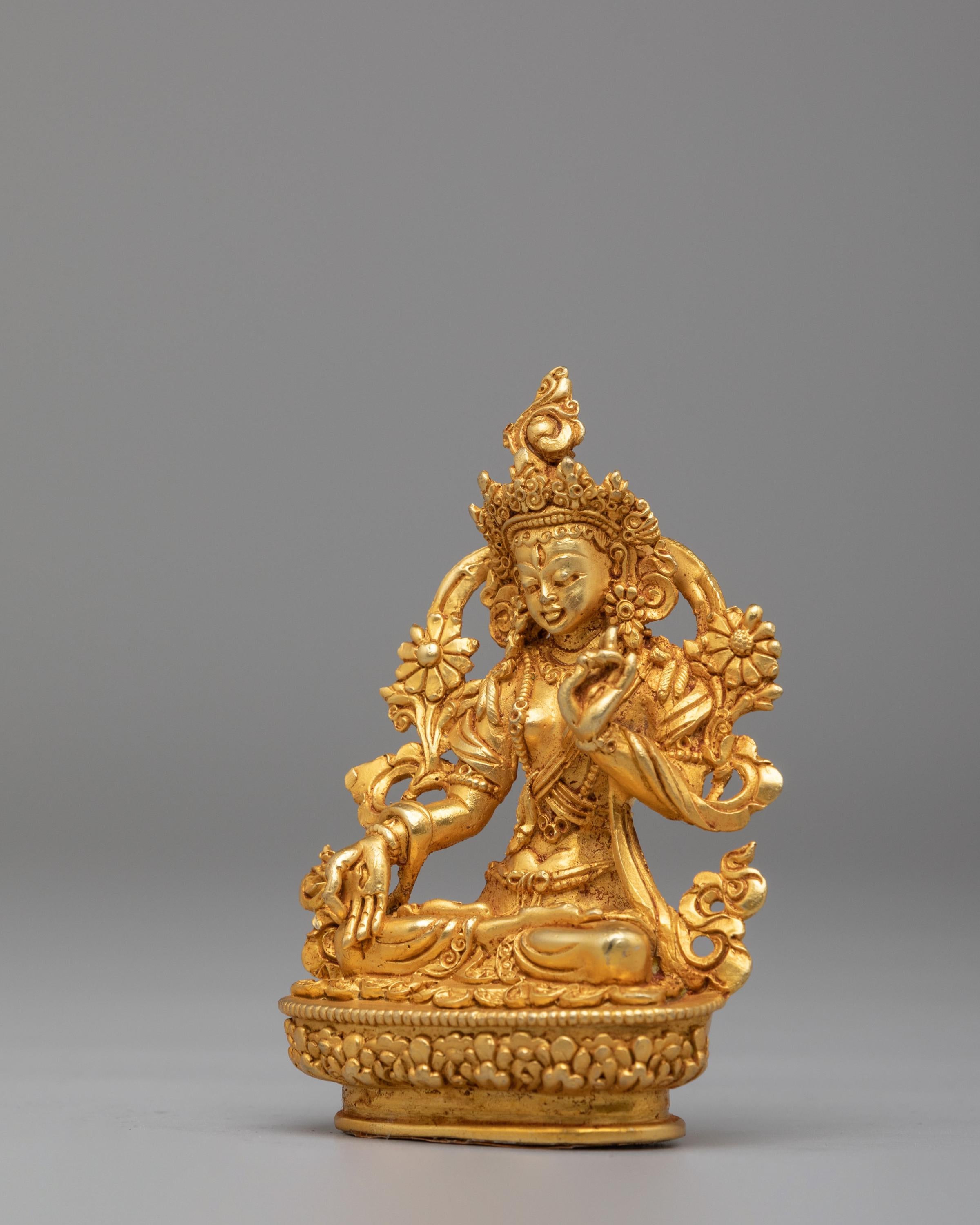 White Tara Buddha Statue Set | Sacred Buddhist Decor