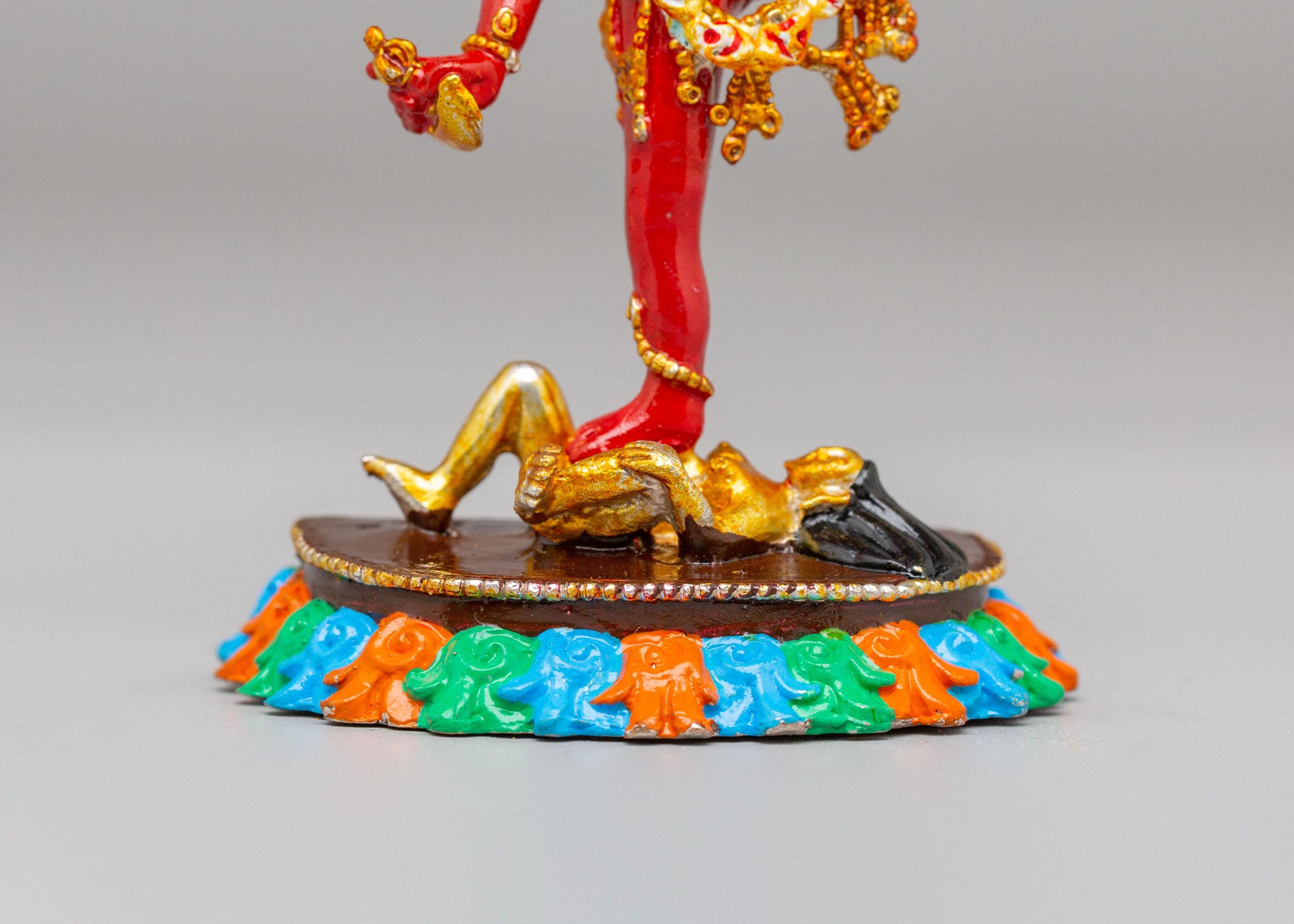 Handcrafted Flying Vajrayogini Sculpture | Hand Painted Buddhist Dakini
