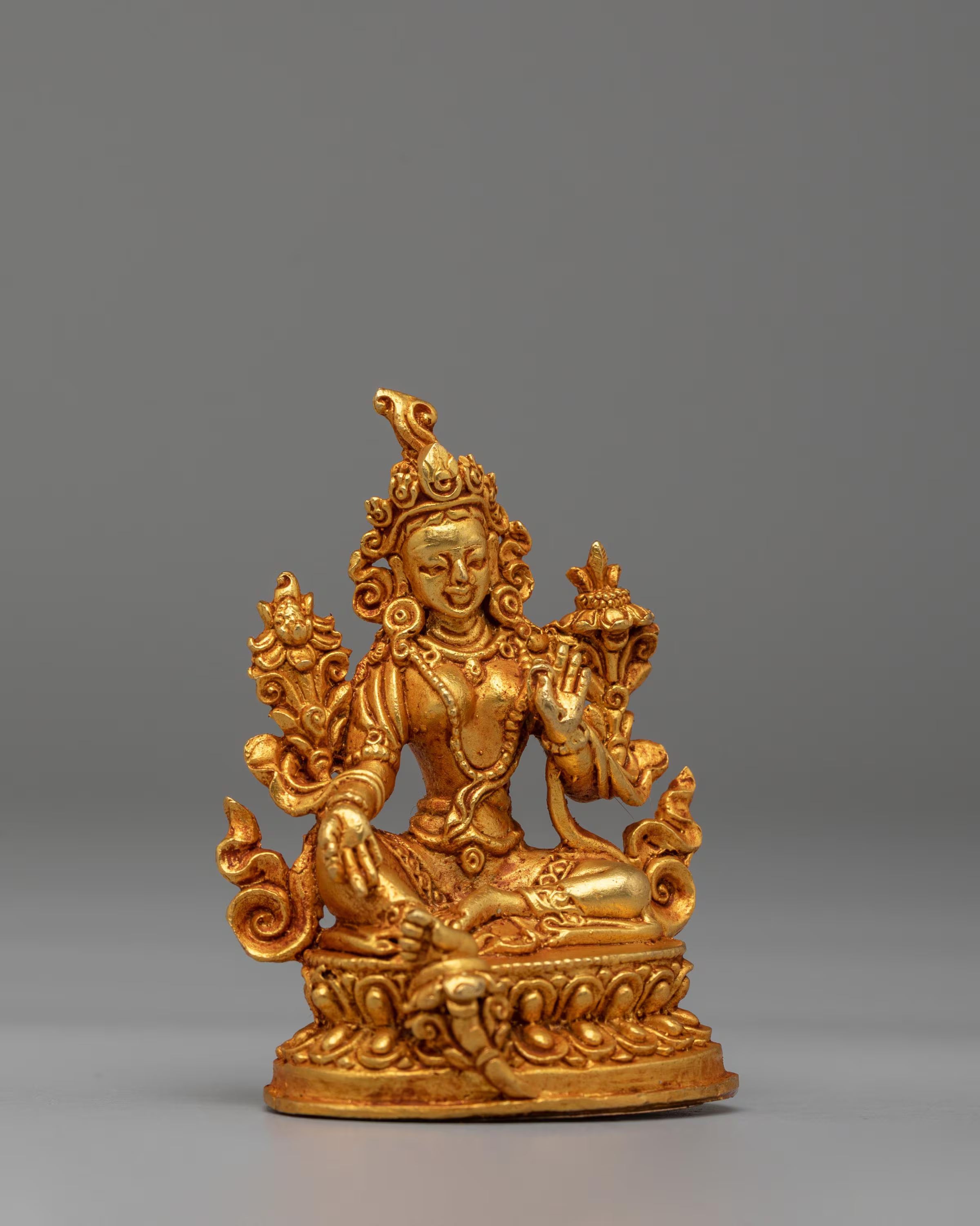 Ceremonial Green Tara Goddess Statue | Symbol of Compassion & Protection