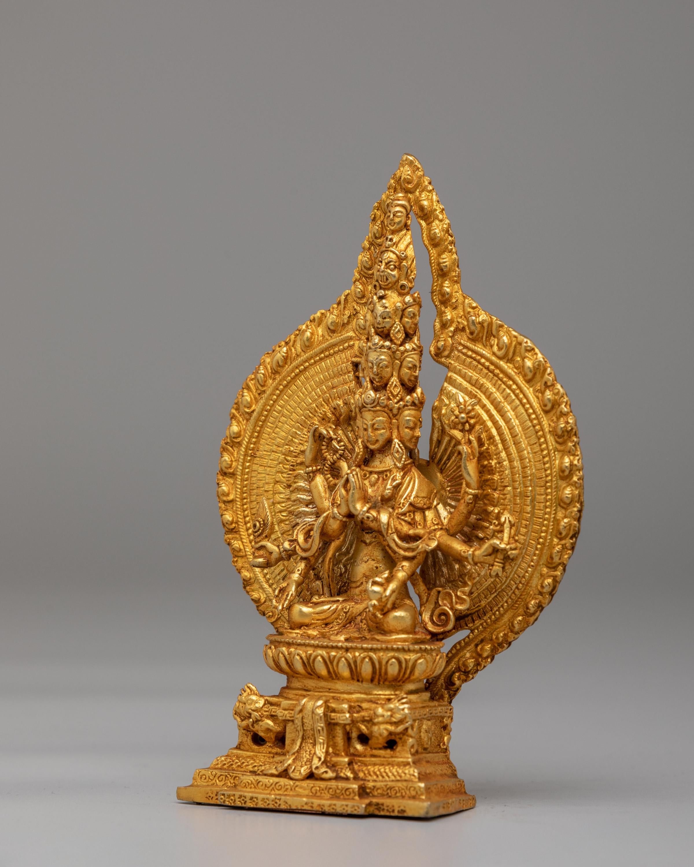 Sacred Thousand-Armed Chenrezig Statue | Gold-Plated Buddhist Art