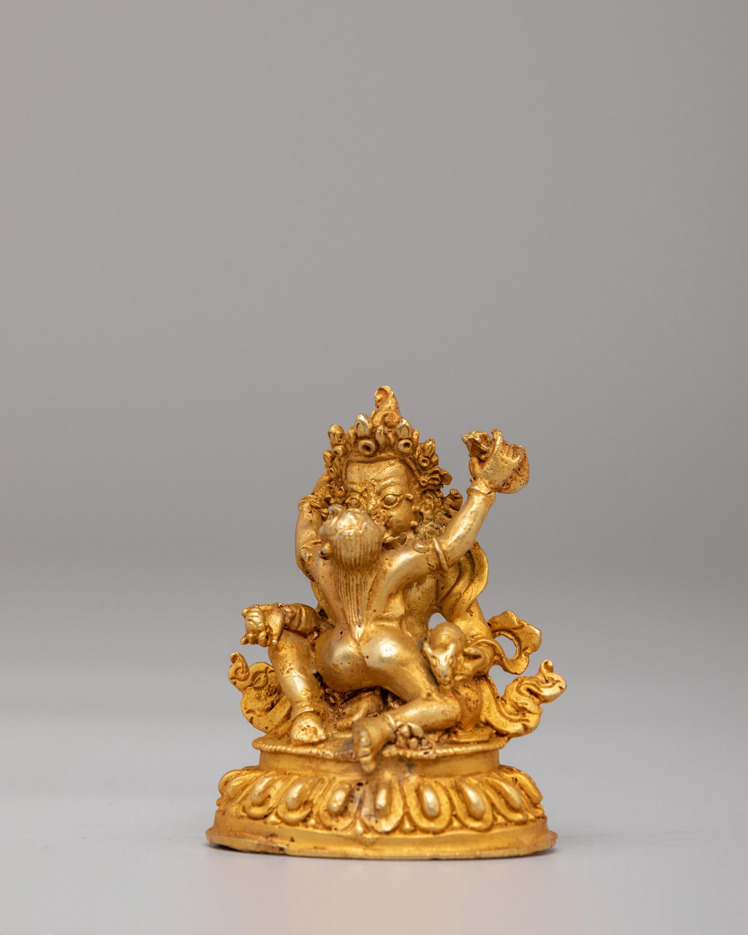 Dzambhala with Consort Statue | Wealth Deity Artwork