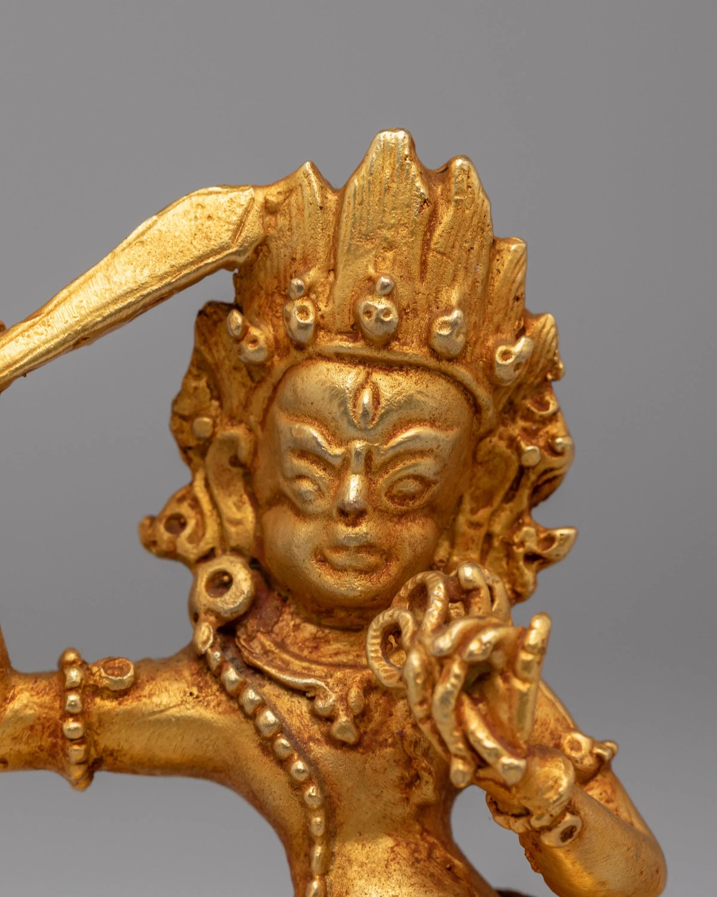 Sacred Achala Statue | Gold Plated Copper Protector