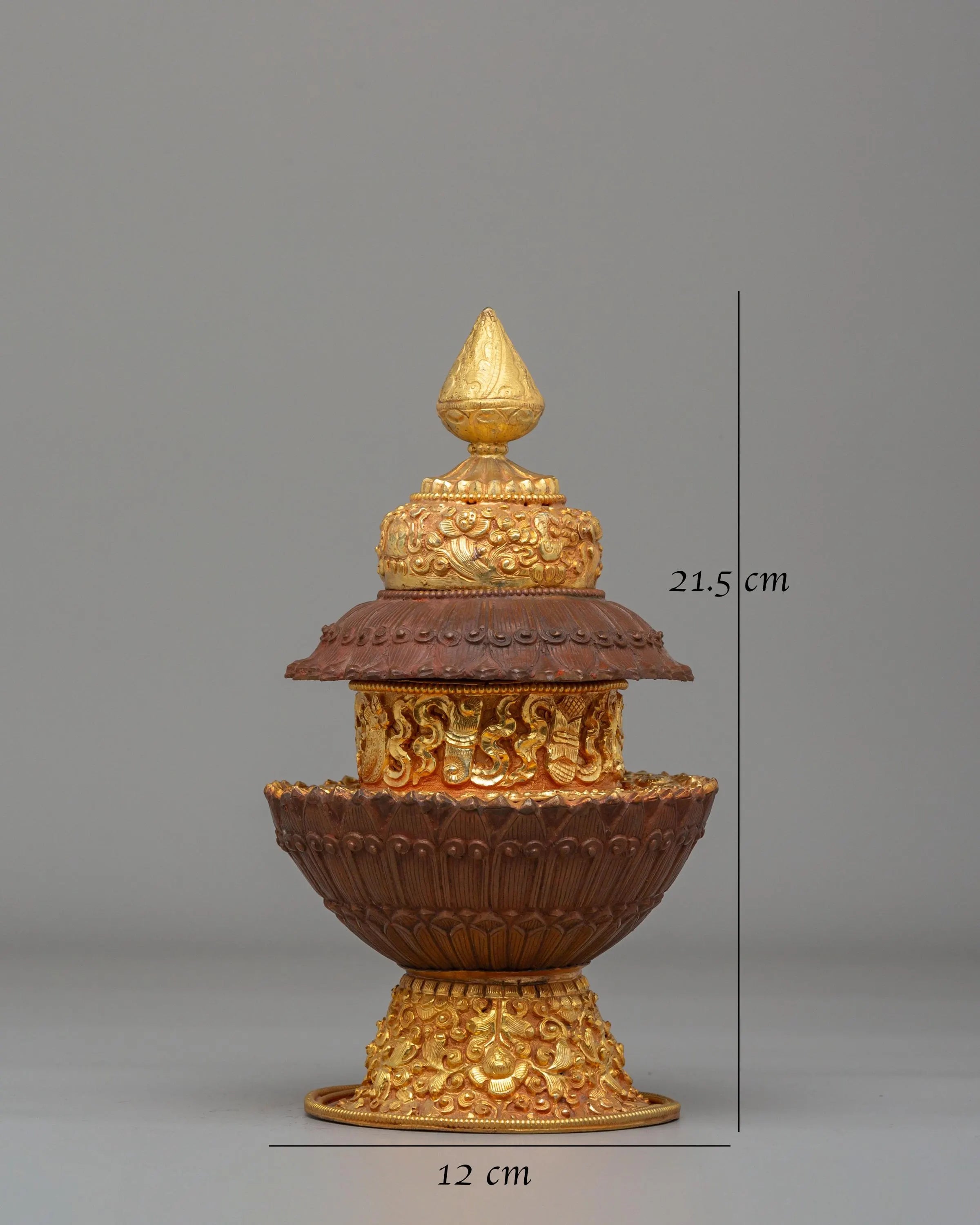 Handmade Ritual Altar Rice Pot | Sacred Buddhist Ceremonial Pot