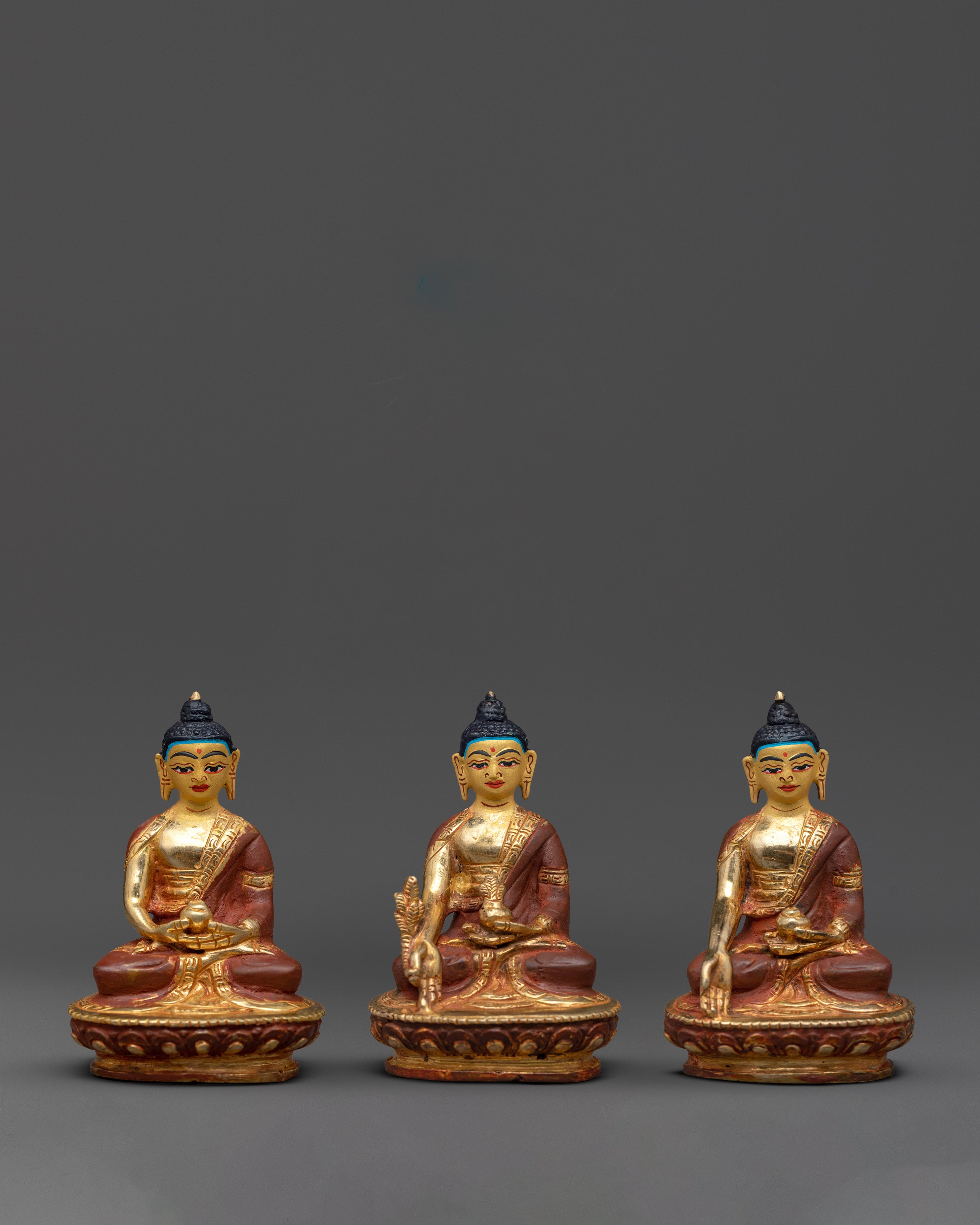 Three Buddha Statue | Serene Statues for Harmonious Decor