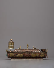 Prayer Wheel with Incense Burner