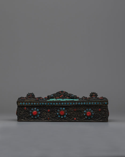 Tibetan Buddhist Jewelry Box 