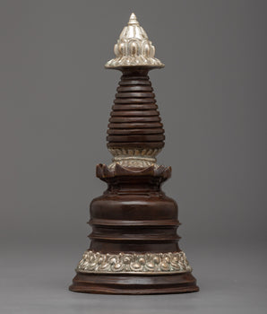 Handcrafted Silver Plated Stupa