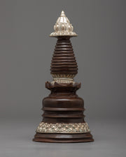 Handcrafted Silver Plated Stupa