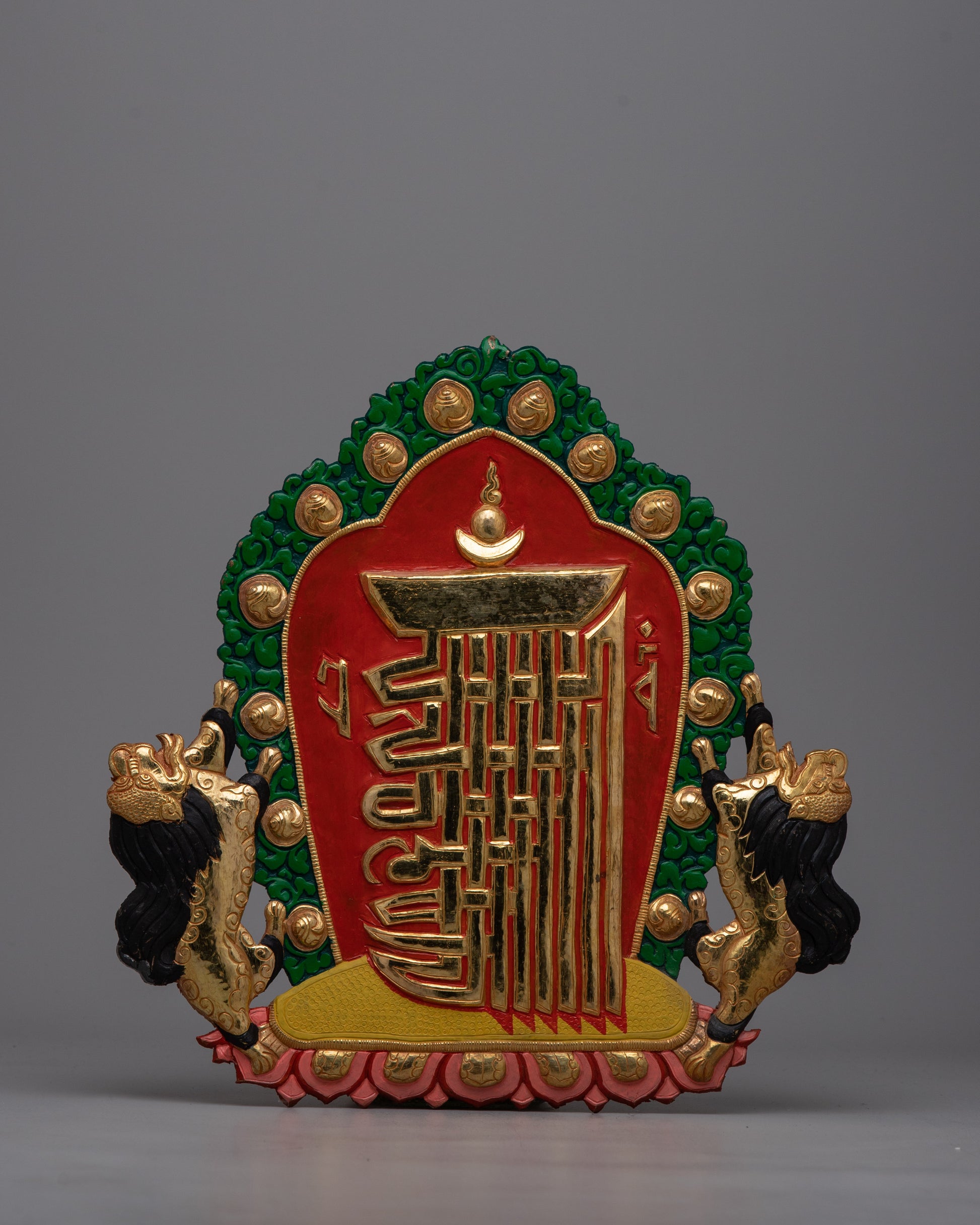 Copper Kalachakra Mantra Wall Hanging