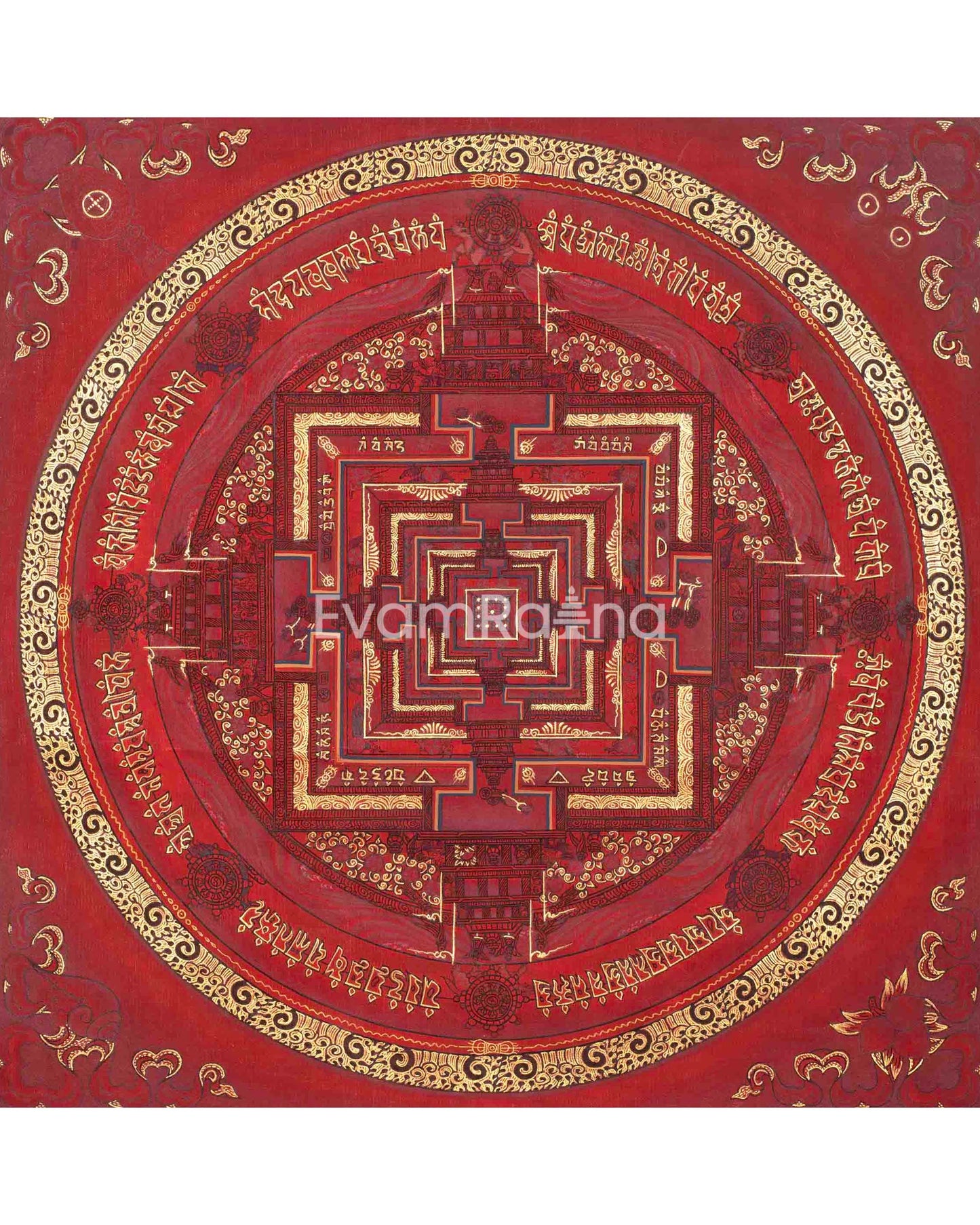 Original Hand Painted Kalachakra Mandala Thangka Painting | Rare Genuine Hand Painted Tibetan thangka |