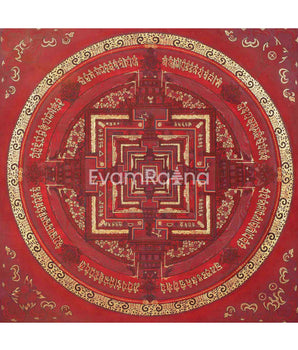 Original Hand Painted Kalachakra Mandala Thangka Painting | Rare Genuine Hand Painted Tibetan thangka |