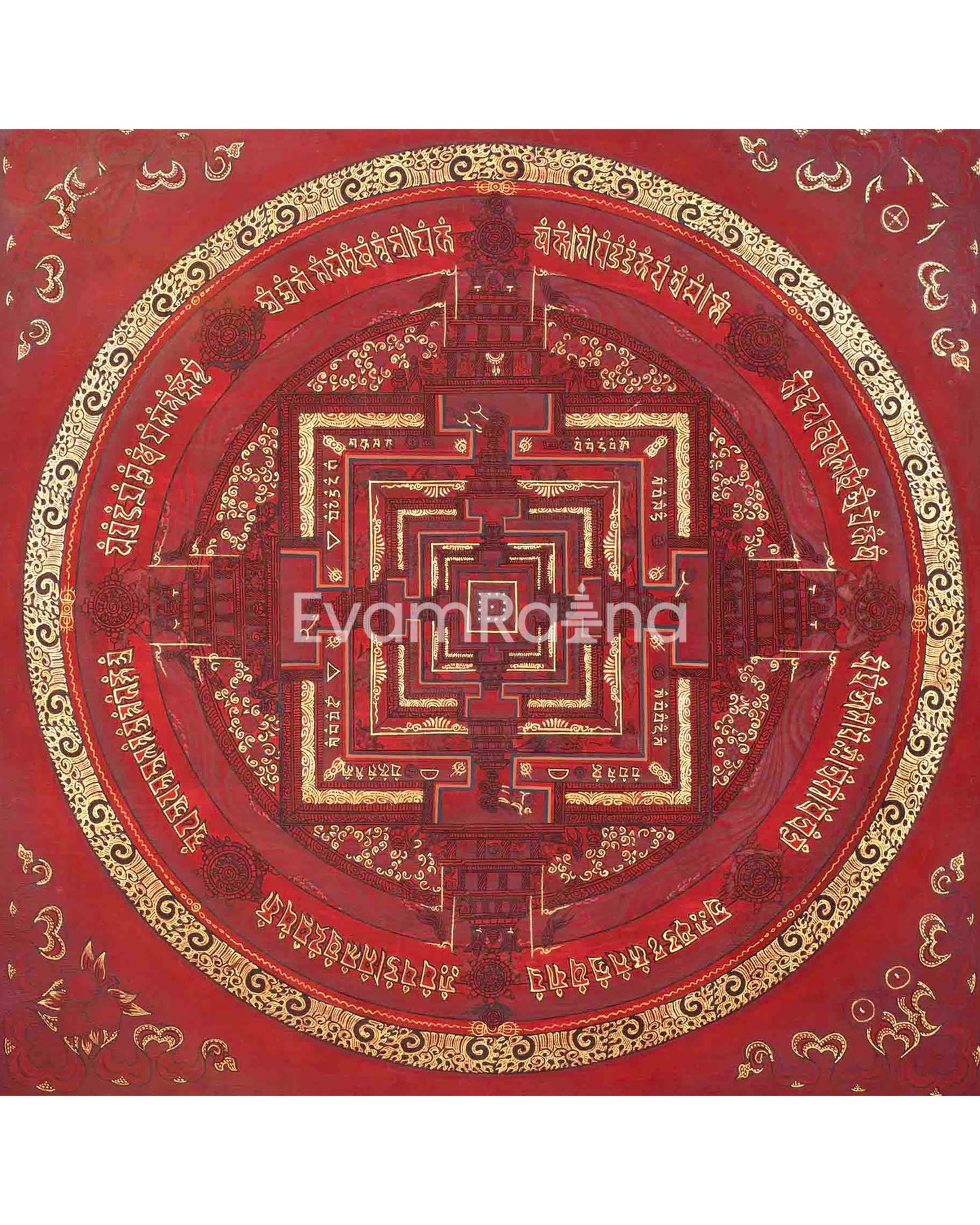 Original Hand Painted Kalachakra Mandala Thangka Painting | Rare Genuine Hand Painted Tibetan thangka |