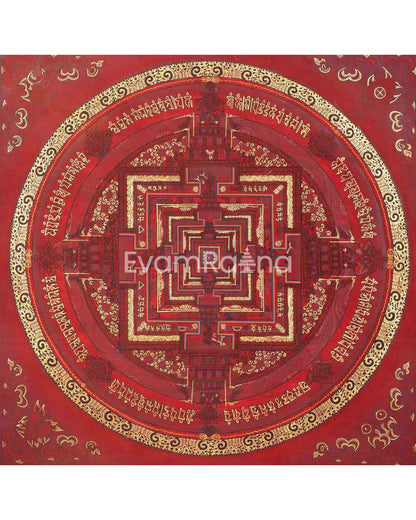 Original Hand Painted Kalachakra Mandala Thangka Painting | Rare Genuine Hand Painted Tibetan thangka |