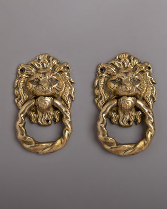 Lion Door Knocker Set