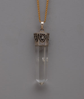 Sterling Silver Crystal Pendant