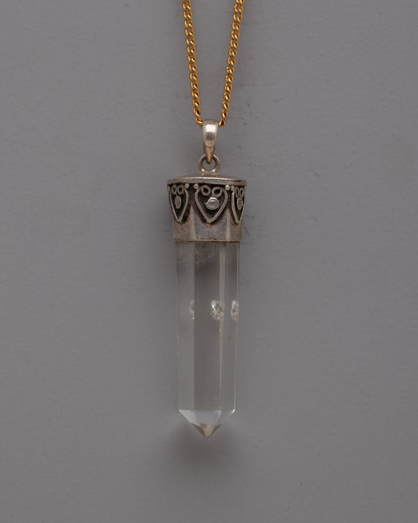 Sterling Silver Crystal Pendant