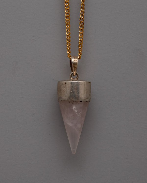 Crystal Point Pendant in Sterling Silver