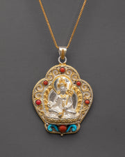 Pure Silver Padmasambhava Locket | Spiritual Jewelry for Wisdom
