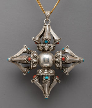 Tibetan Double Vajra Locket 