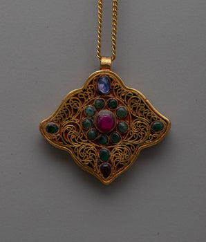 Ruby Emerald Pendant