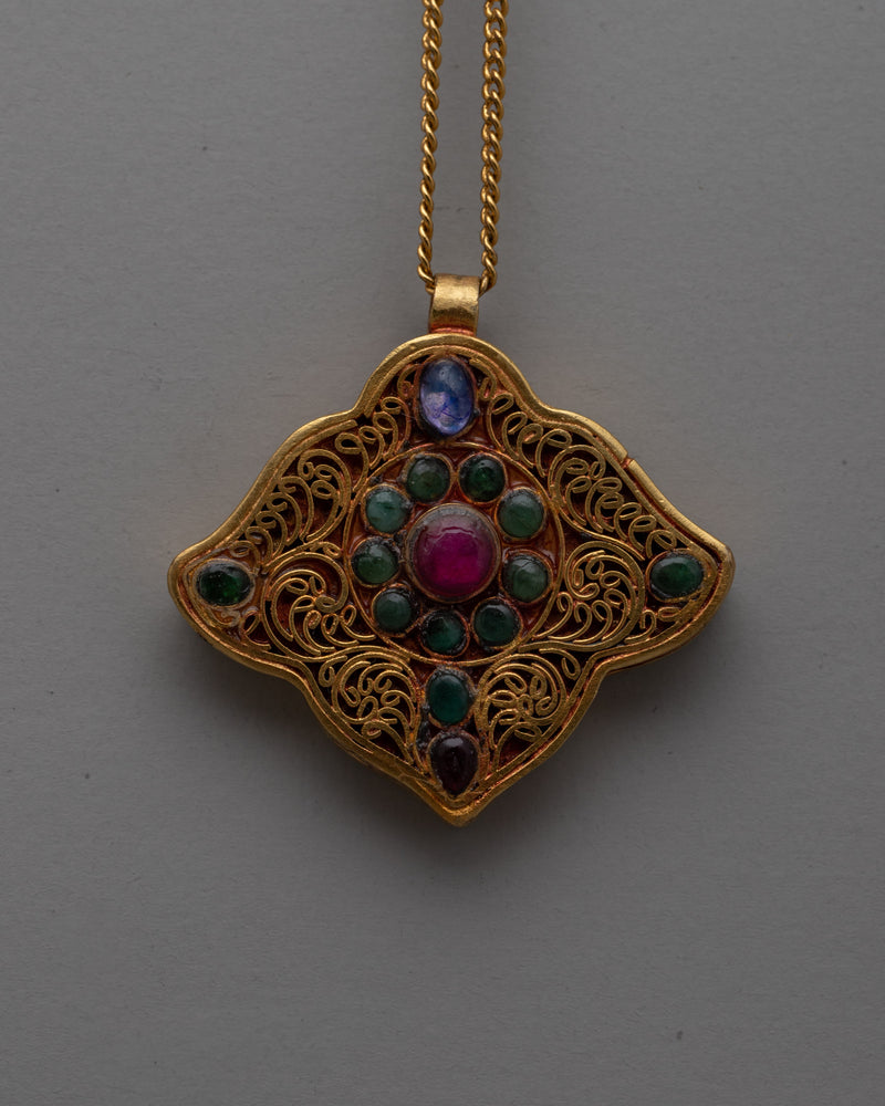 Ruby Emerald Pendant