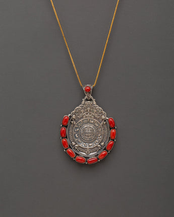 Silver spiritual pendant