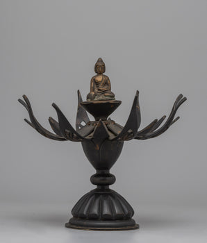 Buddha Copper Deity Lotus Mandala