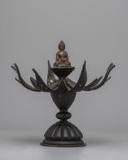 Buddha Copper Deity Lotus Mandala