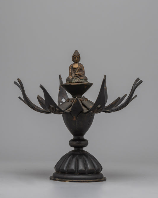 Buddha Copper Deity Lotus Mandala