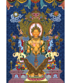Maitreya Future Buddha Thangka Print | Digital Canvas Print